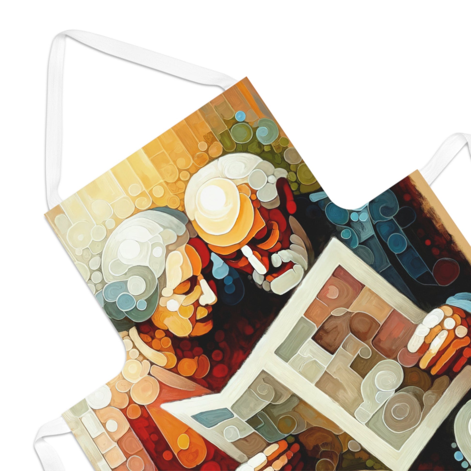 Elderly Unity Tachism Adult Apron (AOP) - ATUH.ART