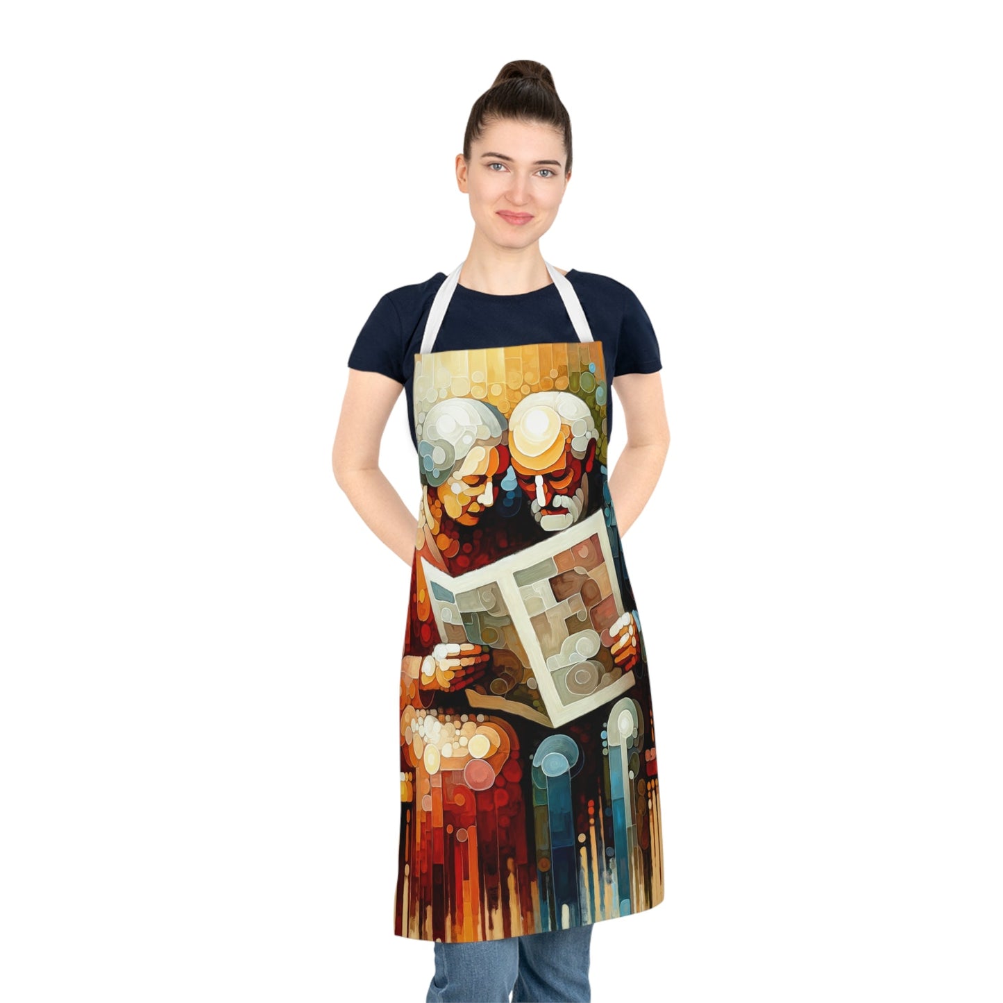 Elderly Unity Tachism Adult Apron (AOP) - ATUH.ART