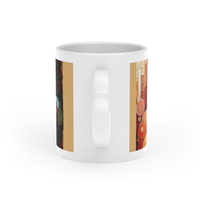 Elderly Unity Tachism Heart-Shaped Mug - ATUH.ART