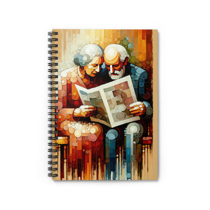 Elderly Unity Tachism Spiral Notebook - Ruled Line - ATUH.ART