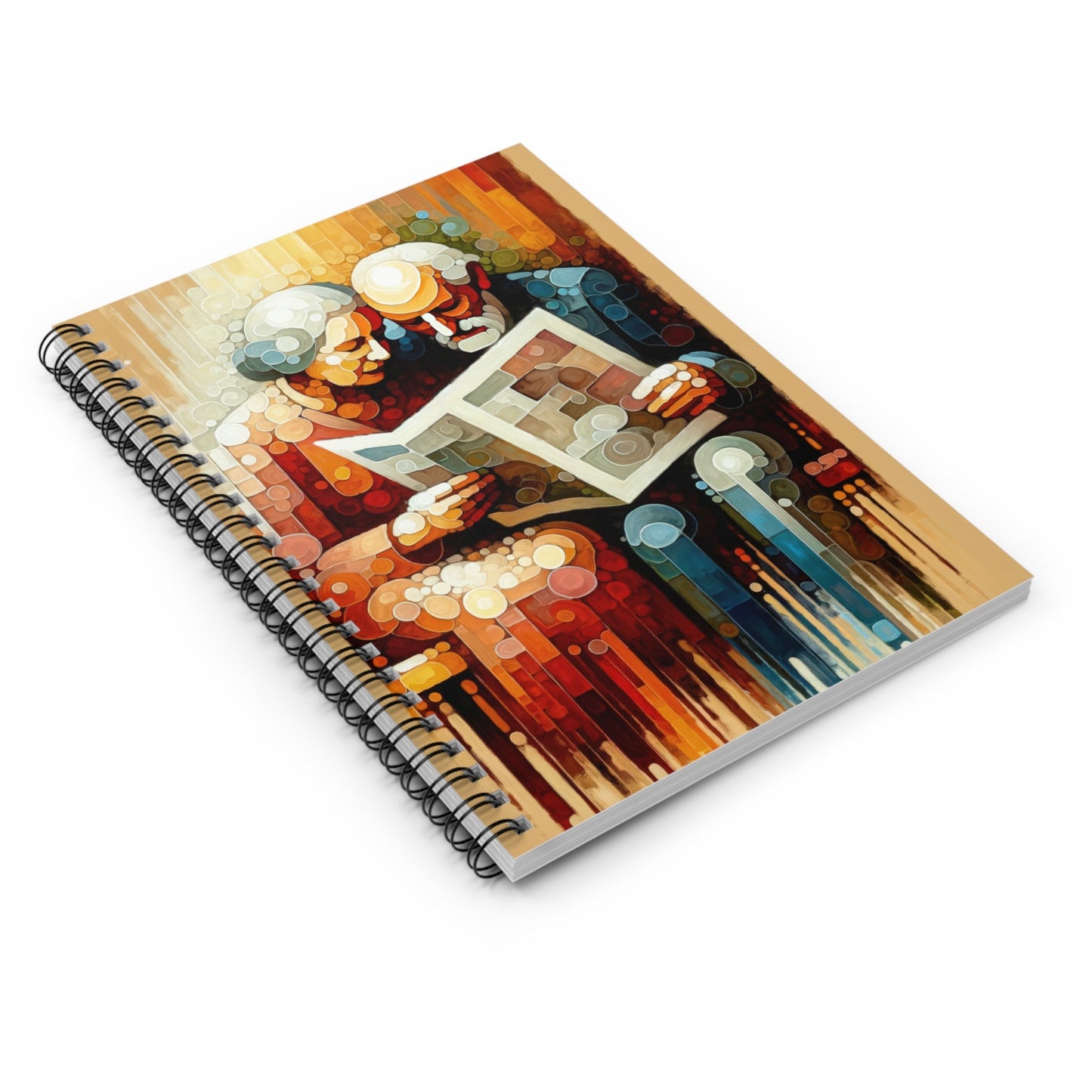 Elderly Unity Tachism Spiral Notebook - Ruled Line - ATUH.ART