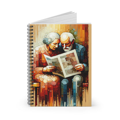 Elderly Unity Tachism Spiral Notebook - Ruled Line - ATUH.ART