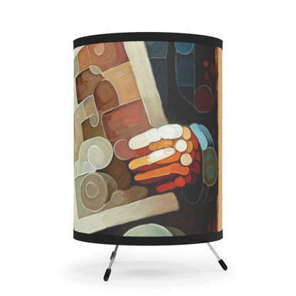 Elderly Unity Tachism Tripod Lamp with High-Res Printed Shade, US\CA plug - ATUH.ART