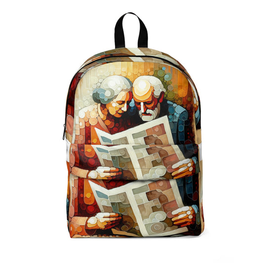 Elderly Unity Tachism Unisex Classic Backpack - ATUH.ART