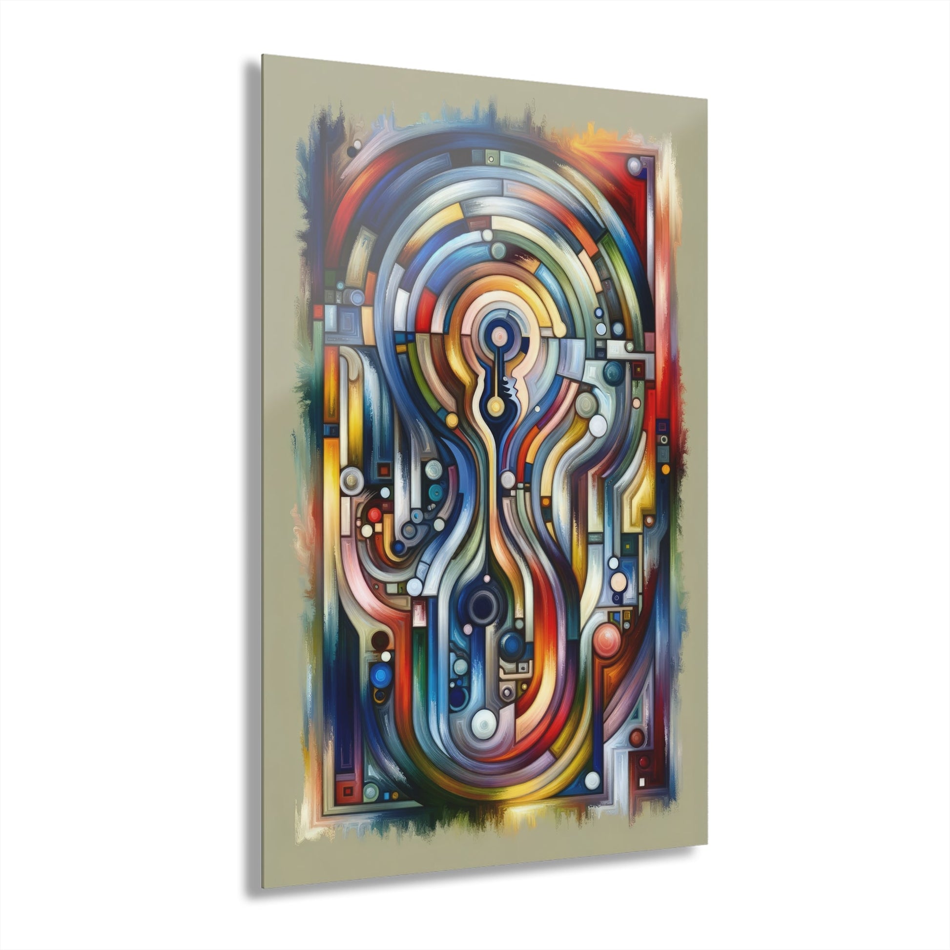 Embracing Faceted Unity Acrylic Prints (French Cleat Hanging) - ATUH.ART