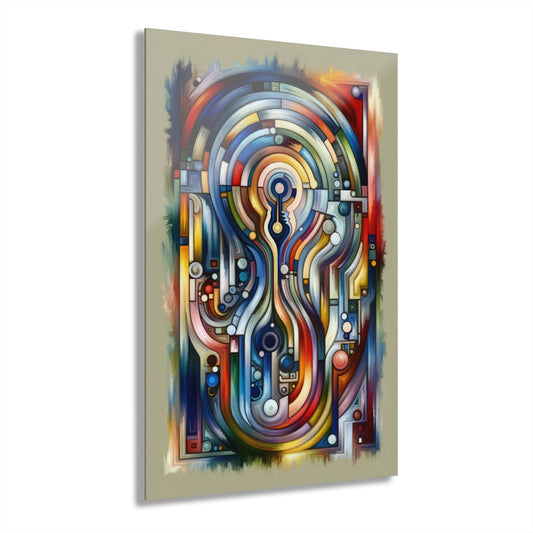 Embracing Faceted Unity Acrylic Prints (French Cleat Hanging) - ATUH.ART