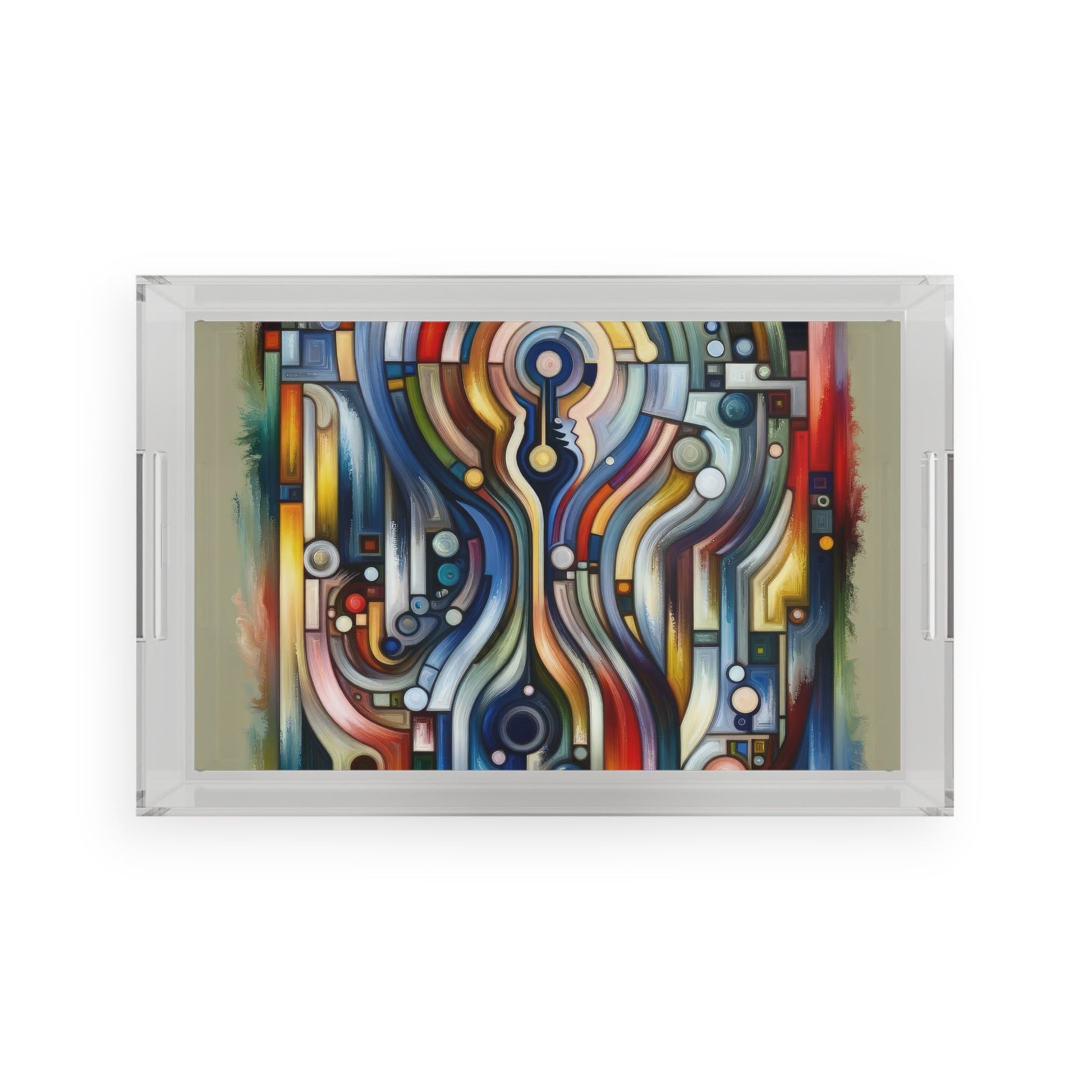 Embracing Faceted Unity Acrylic Serving Tray - ATUH.ART