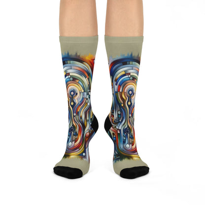 Embracing Faceted Unity Cushioned Crew Socks - ATUH.ART