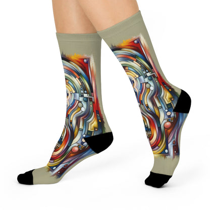 Embracing Faceted Unity Cushioned Crew Socks - ATUH.ART