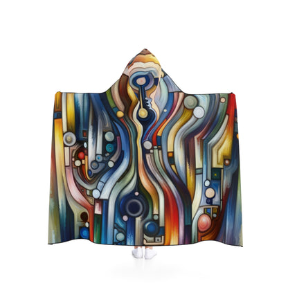 Embracing Faceted Unity Hooded Blanket - ATUH.ART