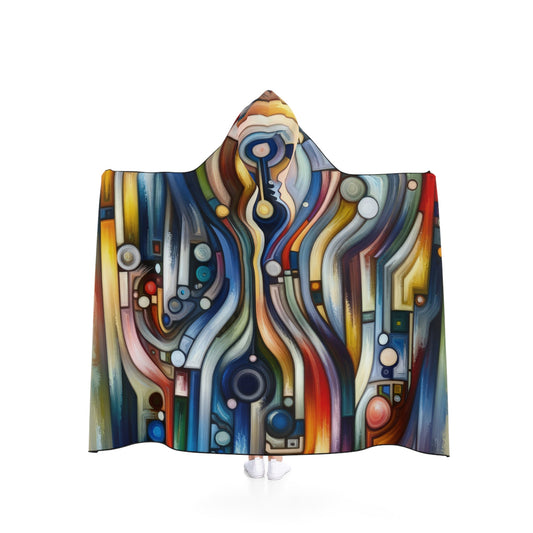 Embracing Faceted Unity Hooded Blanket - ATUH.ART
