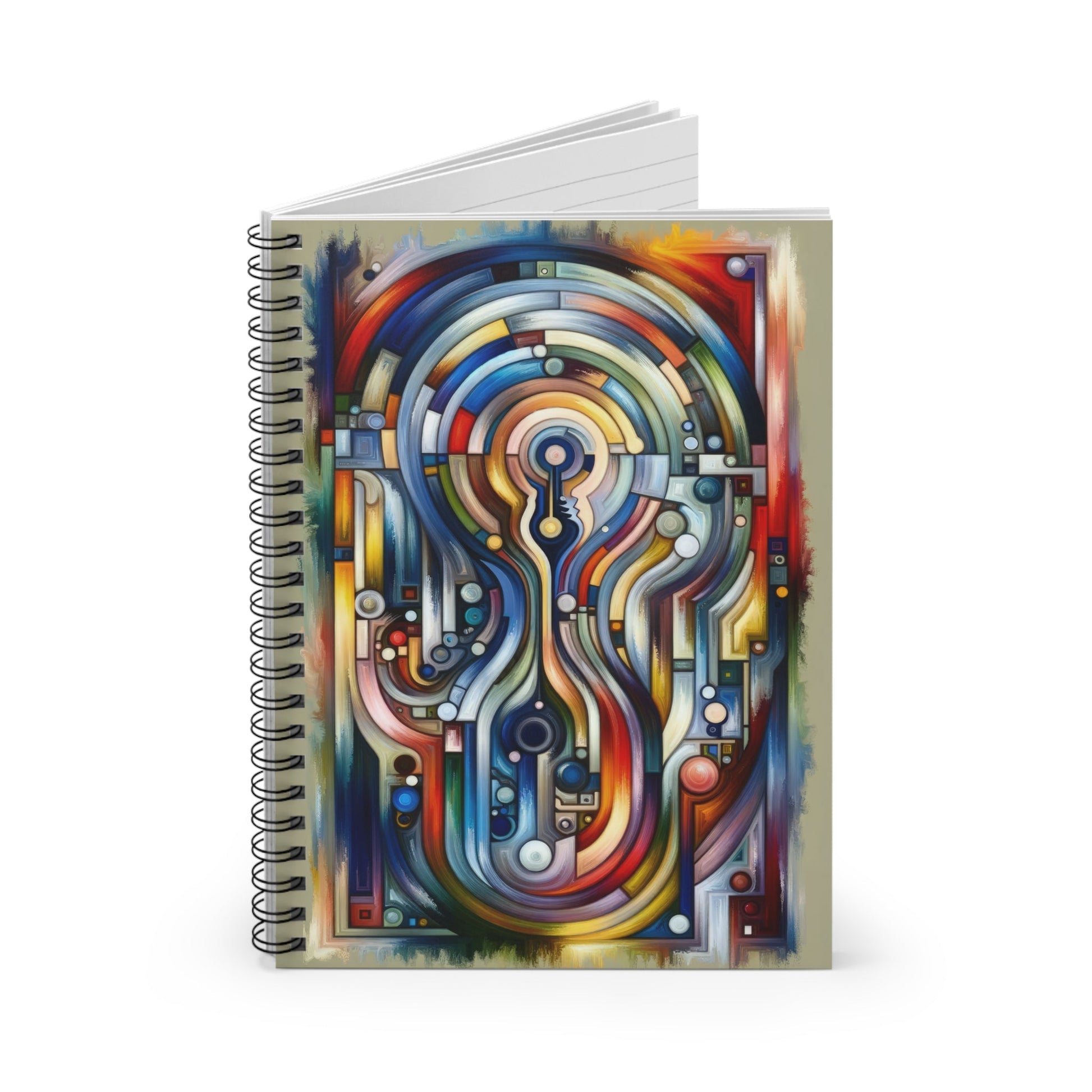 Embracing Faceted Unity Spiral Notebook - Ruled Line - ATUH.ART