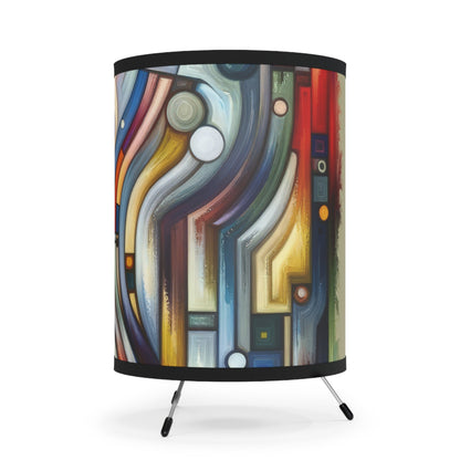Embracing Faceted Unity Tripod Lamp with High-Res Printed Shade, US\CA plug - ATUH.ART