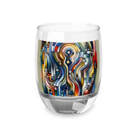 Embracing Faceted Unity Whiskey Glass - ATUH.ART