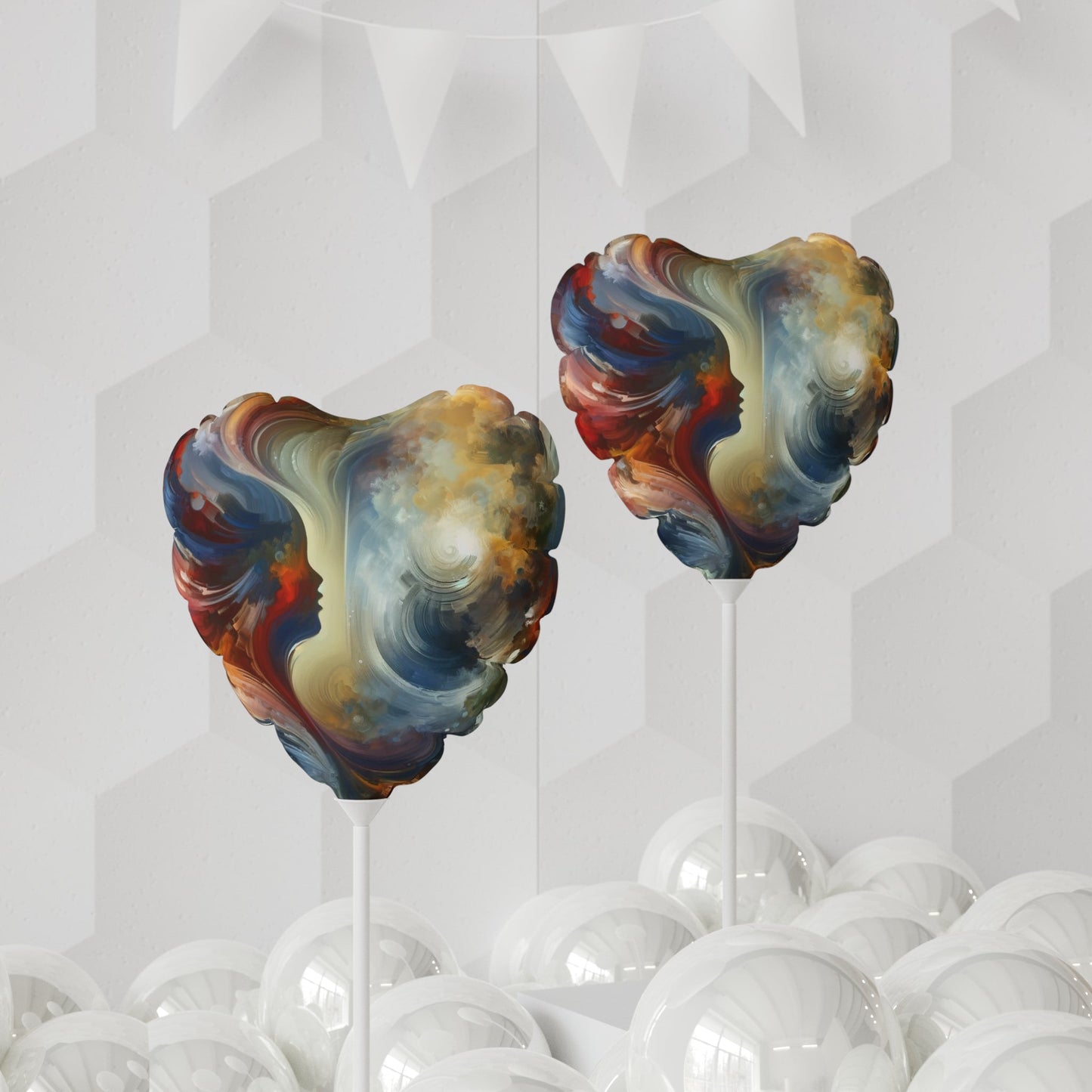 Embracing Sovereign Reflectivity Balloon (Round and Heart-shaped), 11" - ATUH.ART