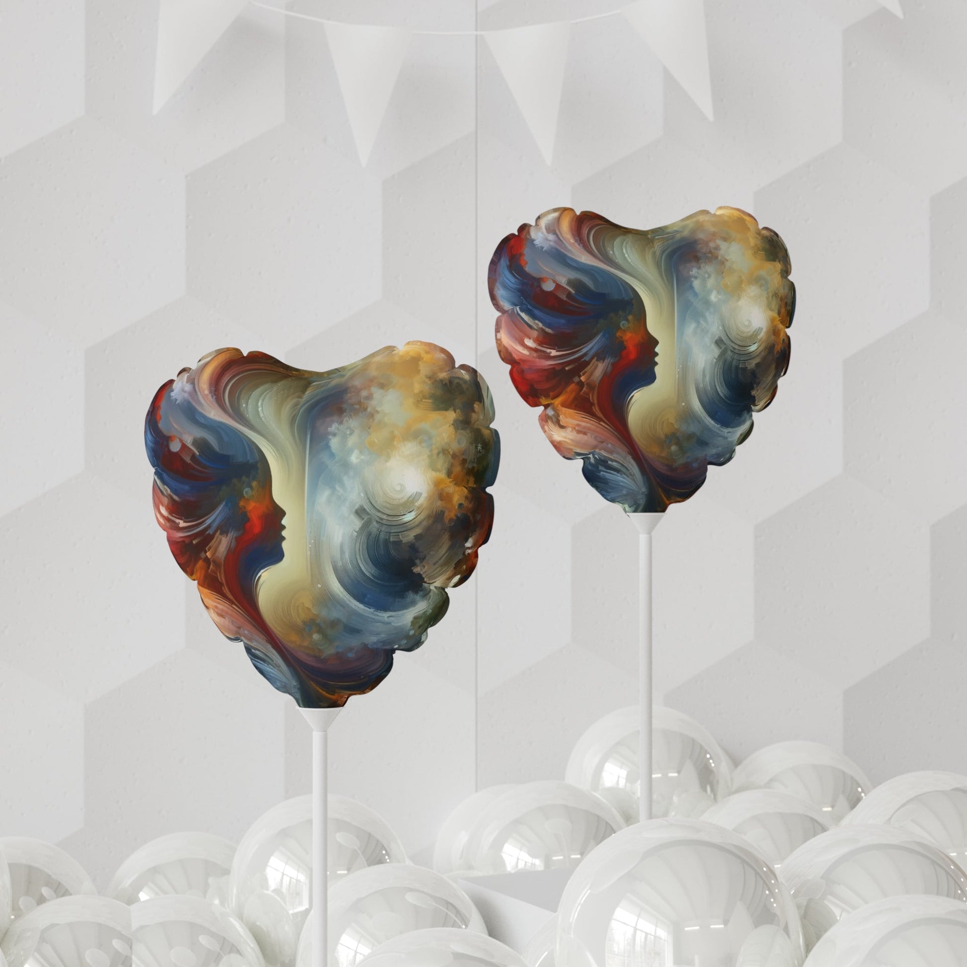 Embracing Sovereign Reflectivity Balloon (Round and Heart-shaped), 11" - ATUH.ART