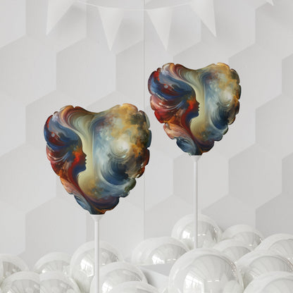 Embracing Sovereign Reflectivity Balloon (Round and Heart-shaped), 11" - ATUH.ART