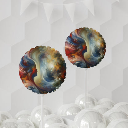 Embracing Sovereign Reflectivity Balloon (Round and Heart-shaped), 11" - ATUH.ART