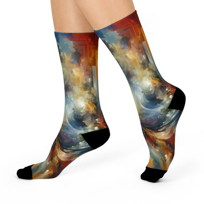 Embracing Sovereign Reflectivity Cushioned Crew Socks - ATUH.ART