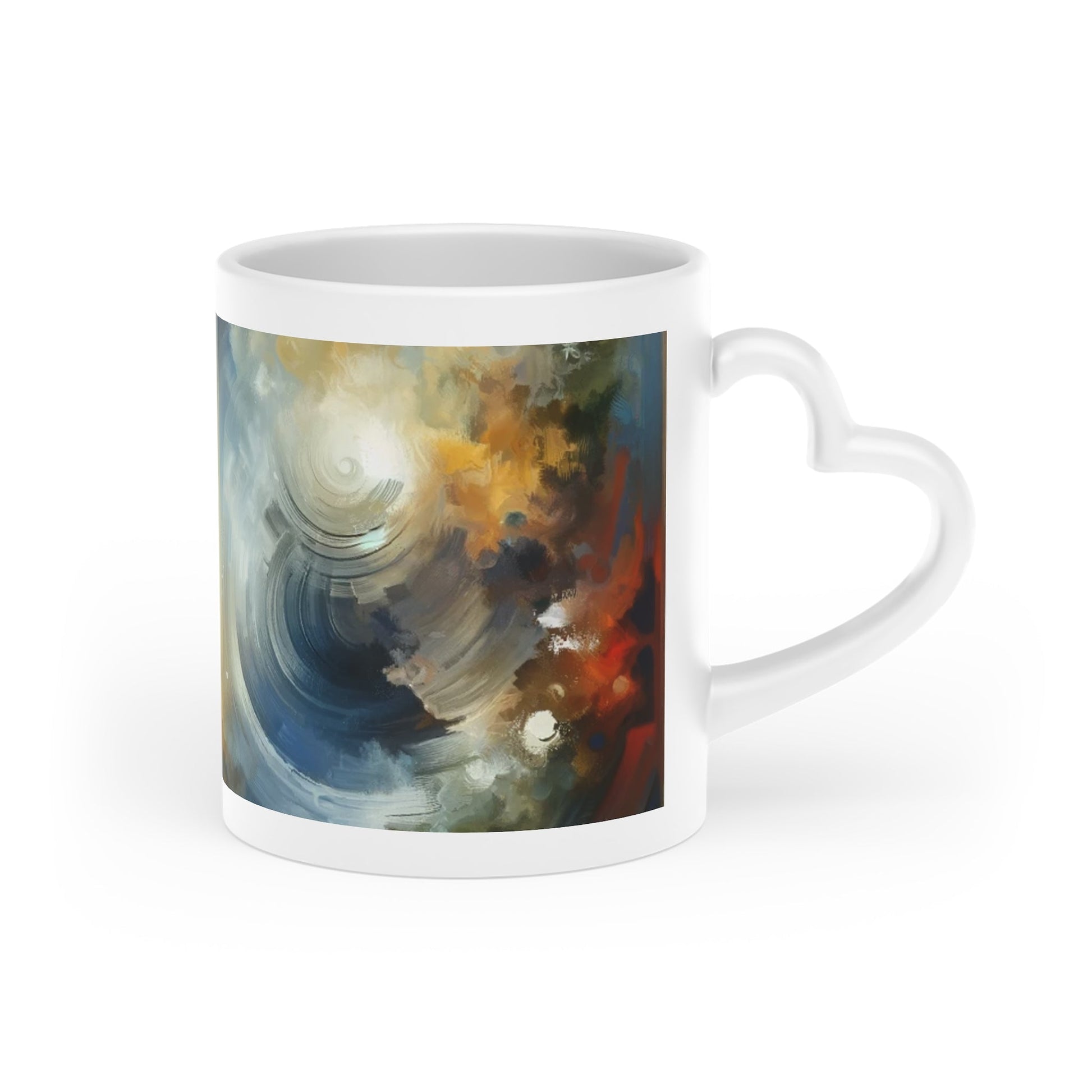 Embracing Sovereign Reflectivity Heart-Shaped Mug - ATUH.ART