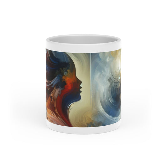 Embracing Sovereign Reflectivity Heart-Shaped Mug - ATUH.ART