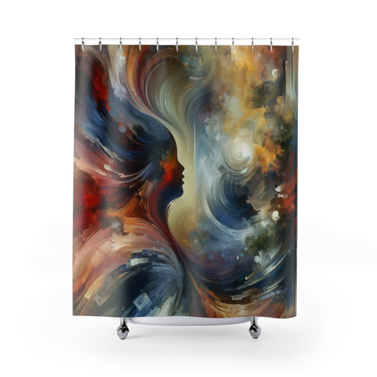Embracing Sovereign Reflectivity Shower Curtains - ATUH.ART