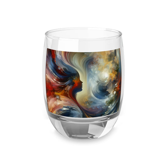 Embracing Sovereign Reflectivity Whiskey Glass - ATUH.ART