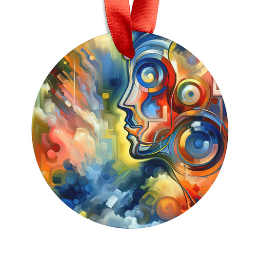 Emotional Perception Abstract Acrylic Ornament with Ribbon - ATUH.ART