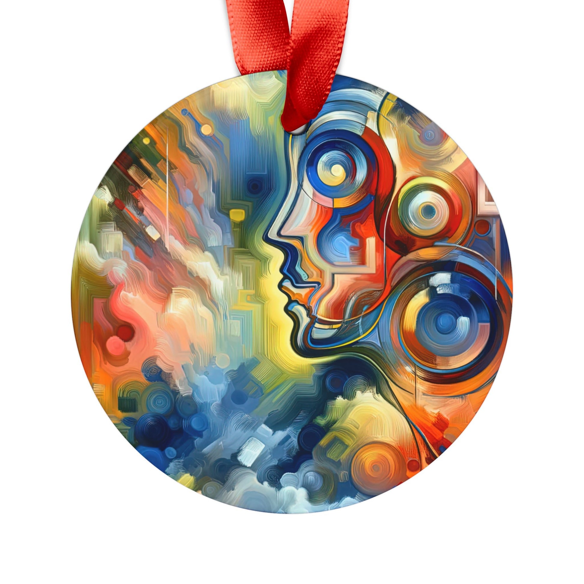 Emotional Perception Abstract Acrylic Ornament with Ribbon - ATUH.ART