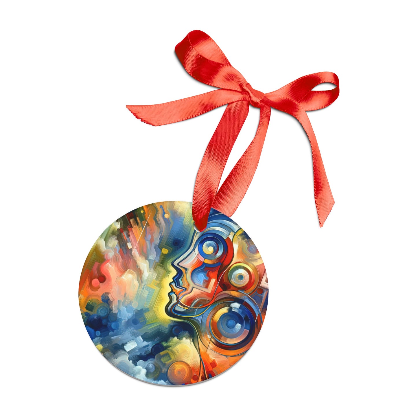 Emotional Perception Abstract Acrylic Ornament with Ribbon - ATUH.ART