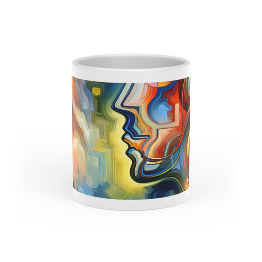 Emotional Perception Abstract Heart-Shaped Mug - ATUH.ART