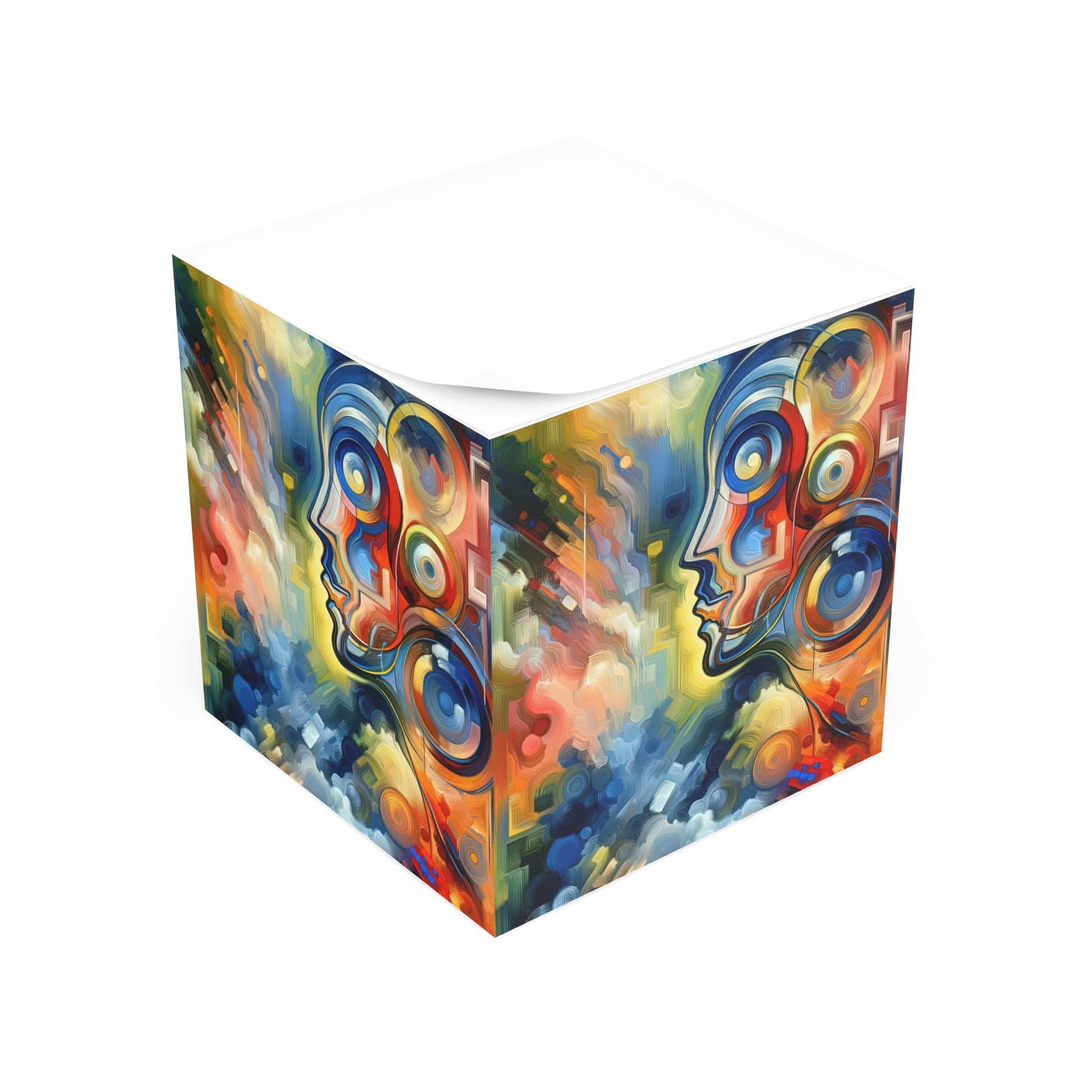 Emotional Perception Abstract Note Cube - ATUH.ART