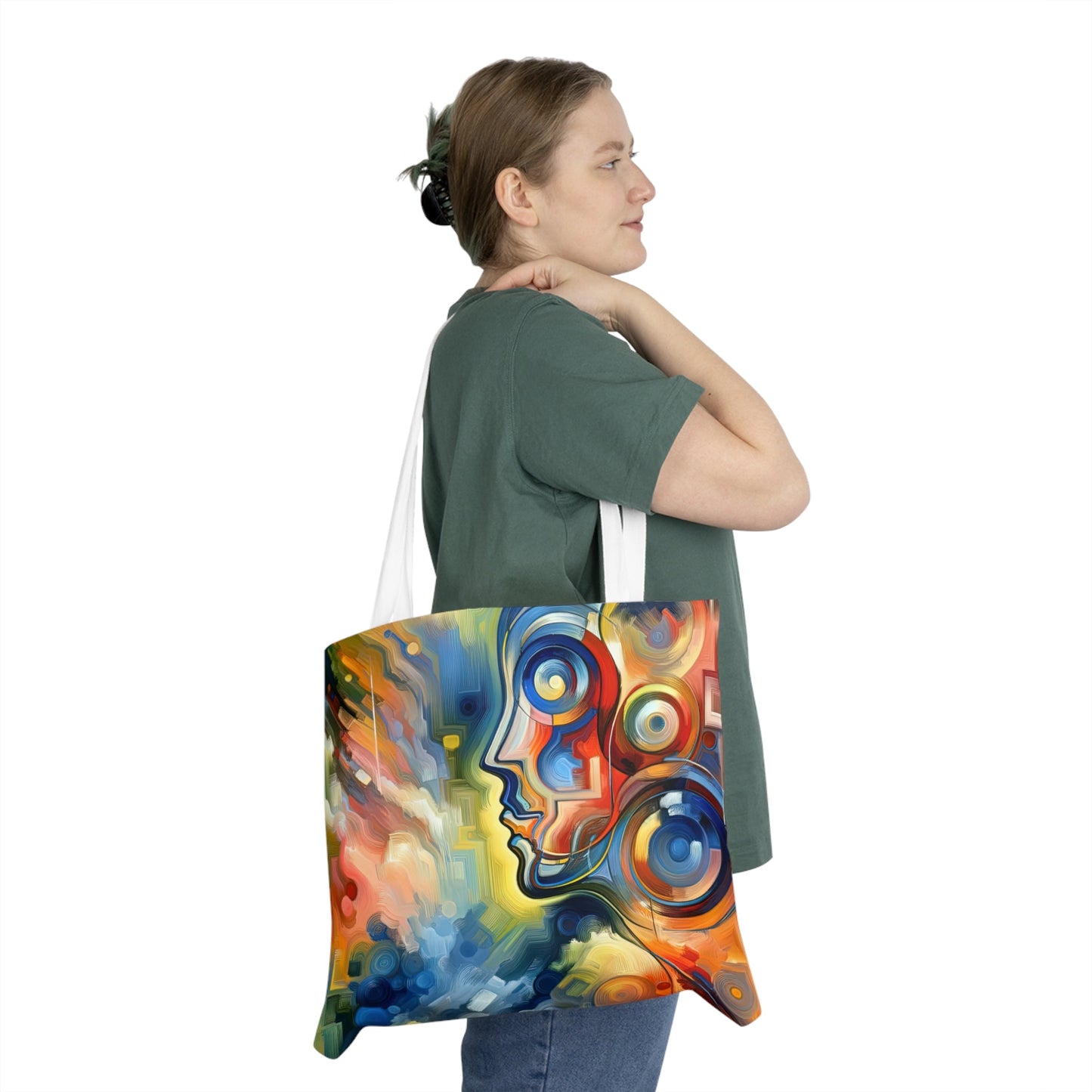 Emotional Perception Abstract Shoulder Tote Bag (AOP) - ATUH.ART