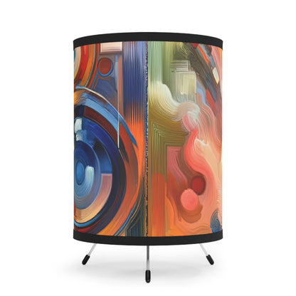 Emotional Perception Abstract Tripod Lamp with High-Res Printed Shade, US\CA plug - ATUH.ART