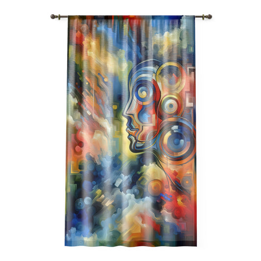 Emotional Perception Abstract Window Curtain - ATUH.ART