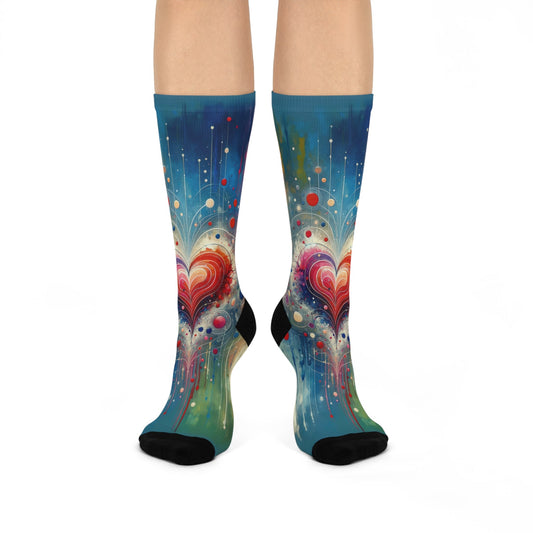 Emotional Physics Heart Cushioned Crew Socks - ATUH.ART