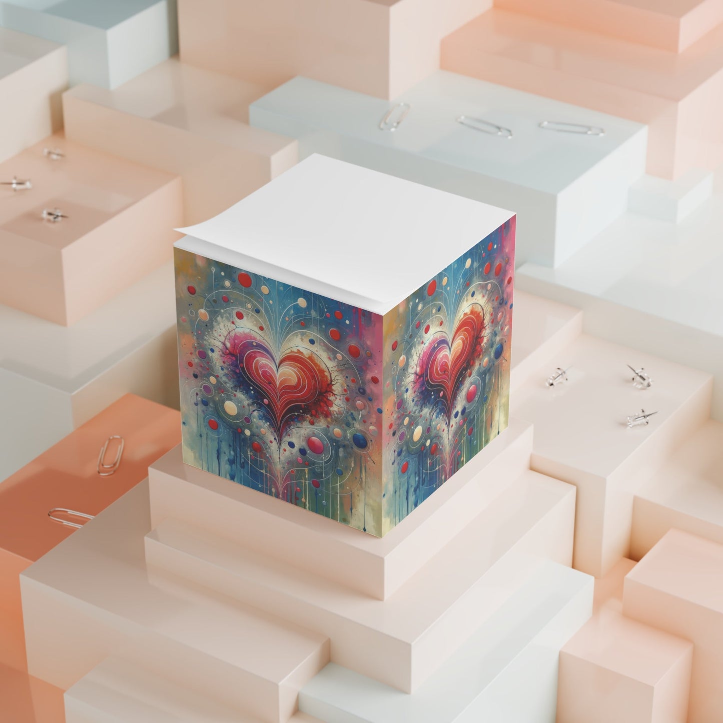 Emotional Physics Heart Note Cube - ATUH.ART