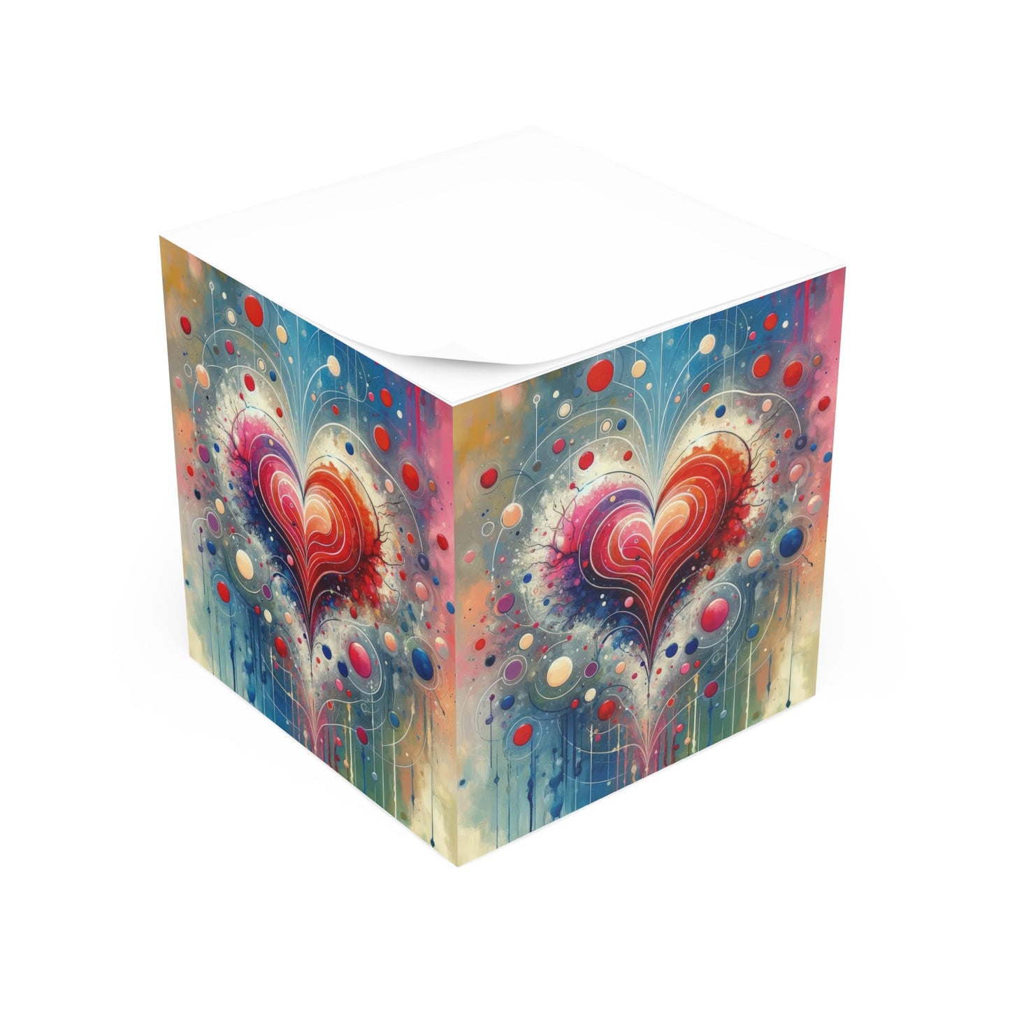 Emotional Physics Heart Note Cube - ATUH.ART