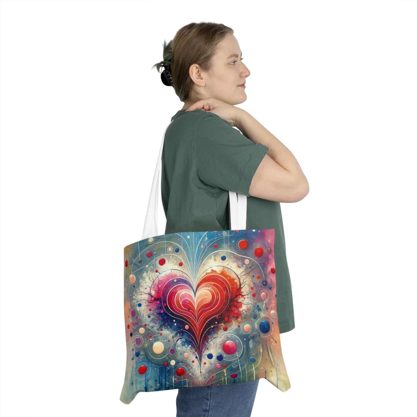 Emotional Physics Heart Shoulder Tote Bag (AOP) - ATUH.ART