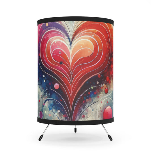 Emotional Physics Heart Tripod Lamp with High-Res Printed Shade, US\CA plug - ATUH.ART