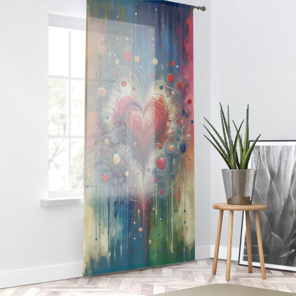 Emotional Physics Heart Window Curtain - ATUH.ART