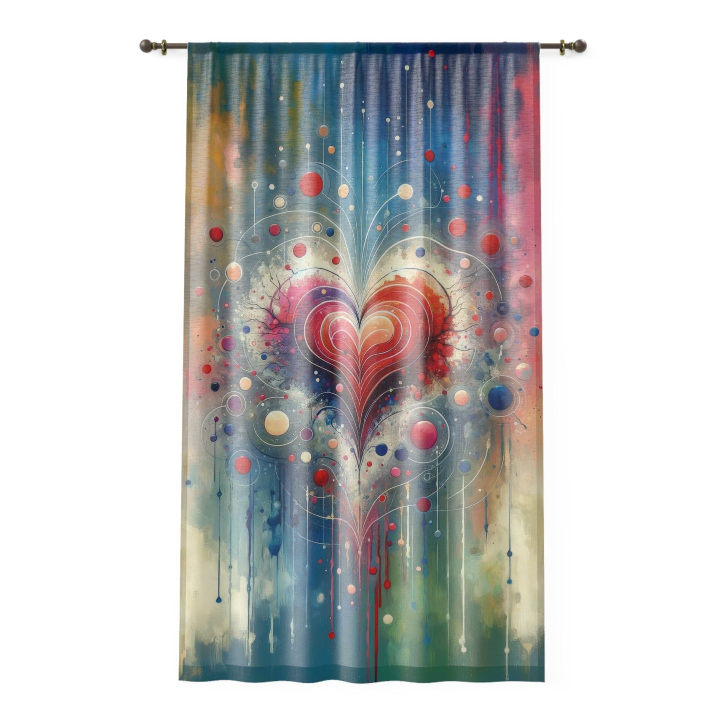 Emotional Physics Heart Window Curtain - ATUH.ART