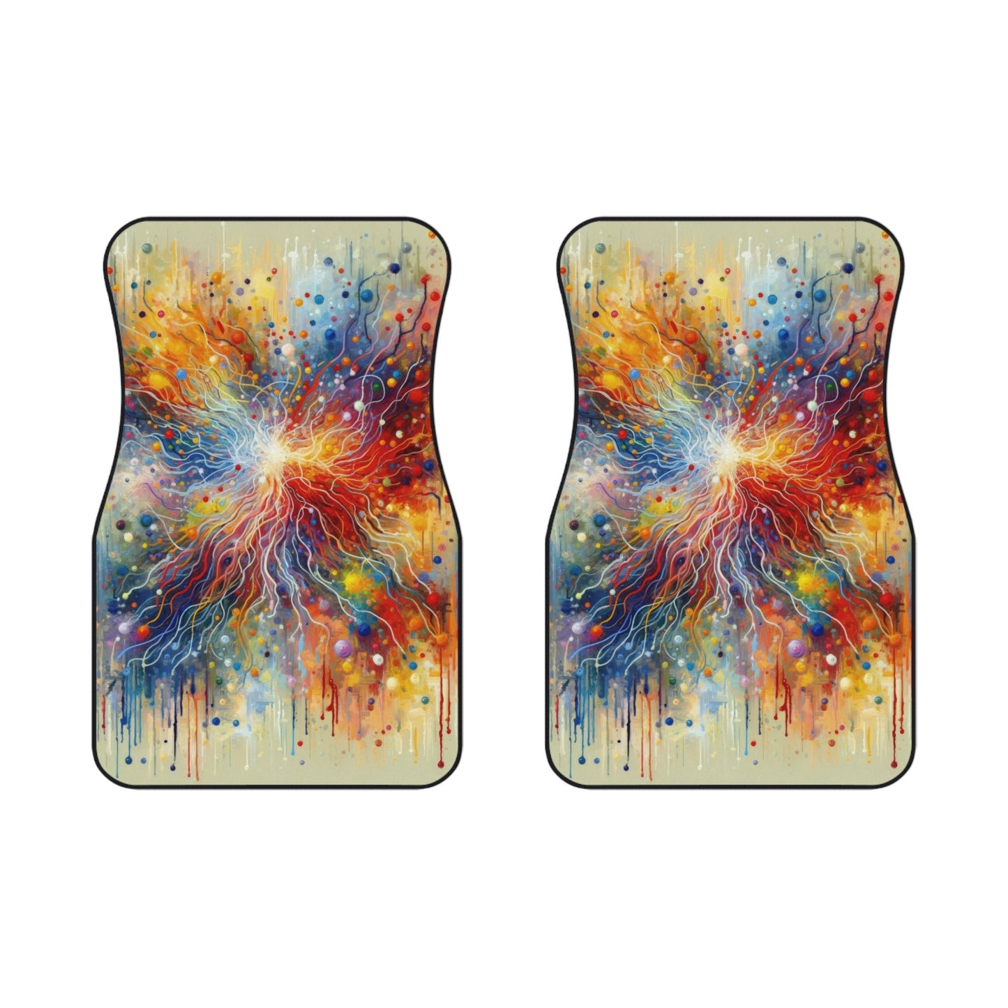 Emotive Yarn Explosion Car Mats (2x Front) - ATUH.ART