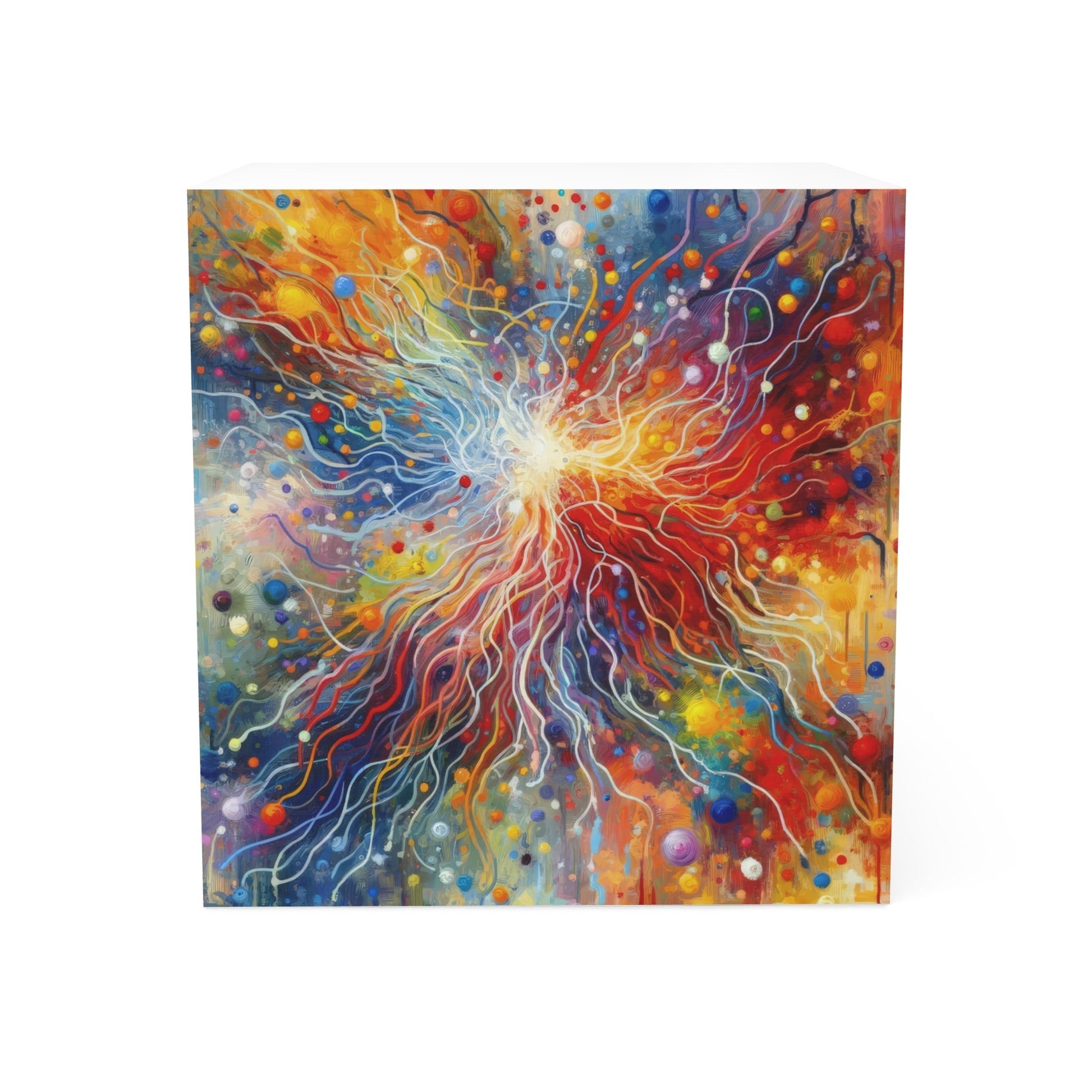 Emotive Yarn Explosion Note Cube - ATUH.ART