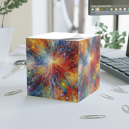 Emotive Yarn Explosion Note Cube - ATUH.ART