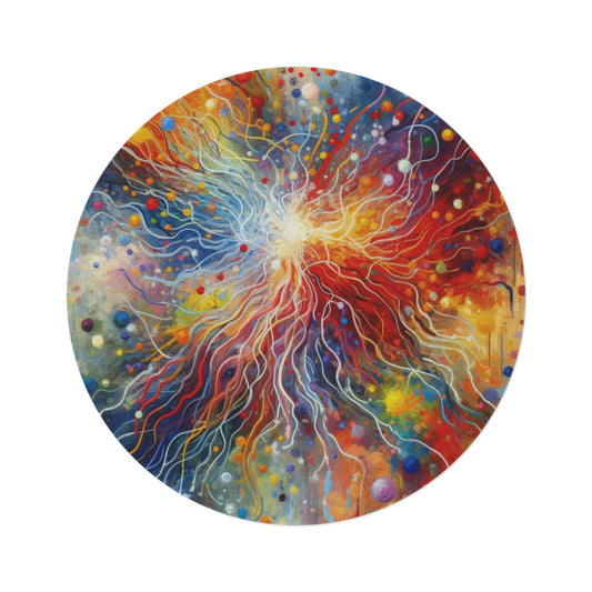 Emotive Yarn Explosion Round Rug - ATUH.ART
