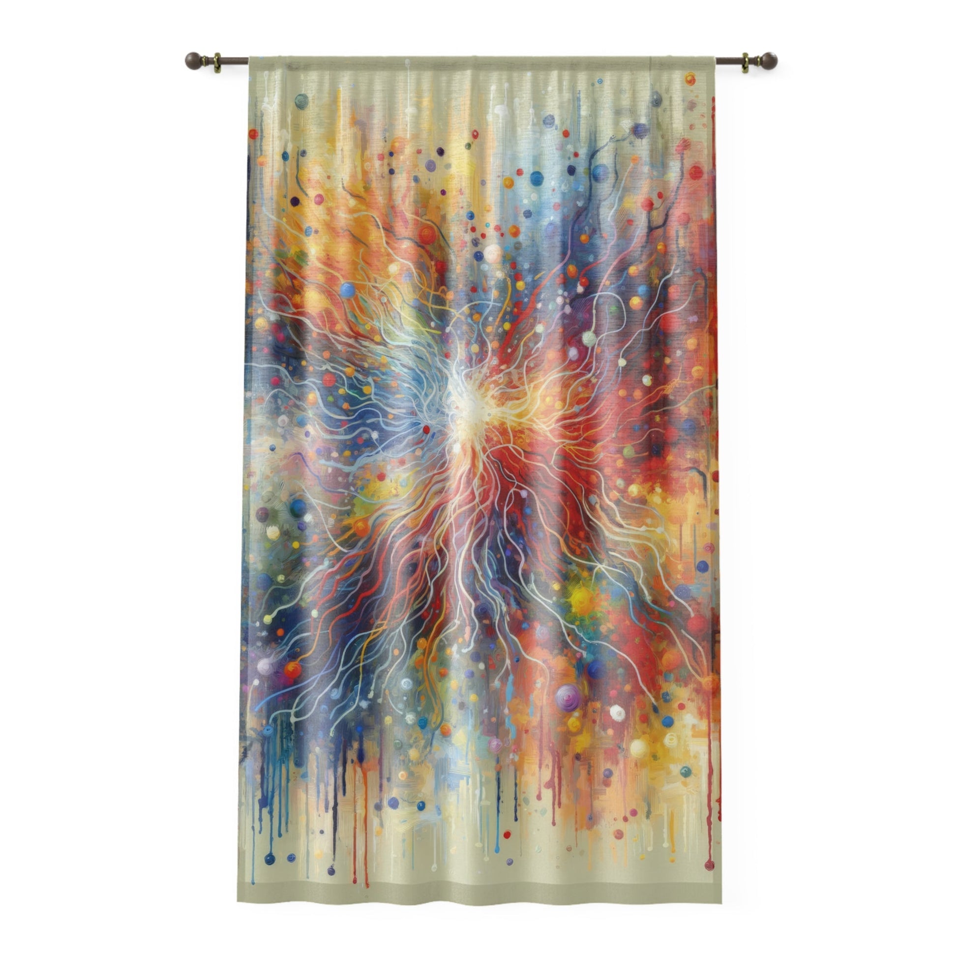 Emotive Yarn Explosion Window Curtain - ATUH.ART