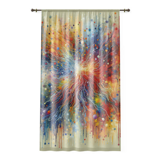 Emotive Yarn Explosion Window Curtain - ATUH.ART