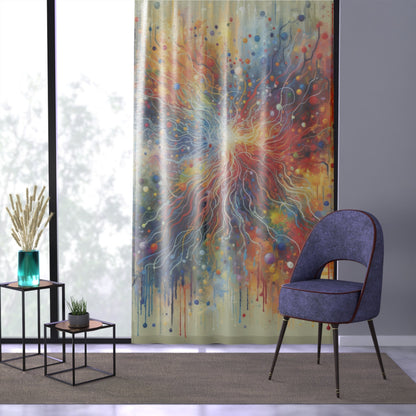 Emotive Yarn Explosion Window Curtain - ATUH.ART