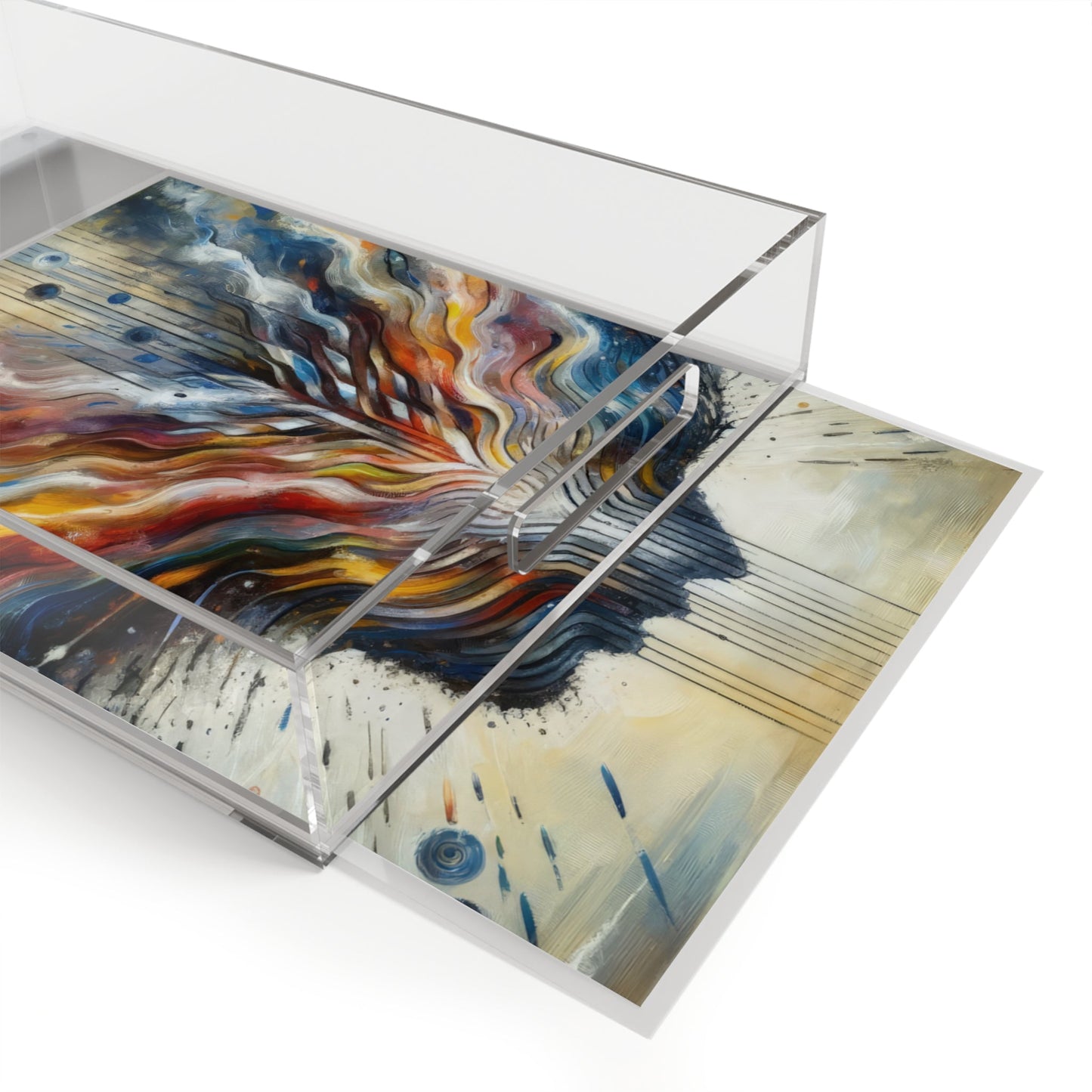 Empathetic Awakening Dynamic Acrylic Serving Tray - ATUH.ART